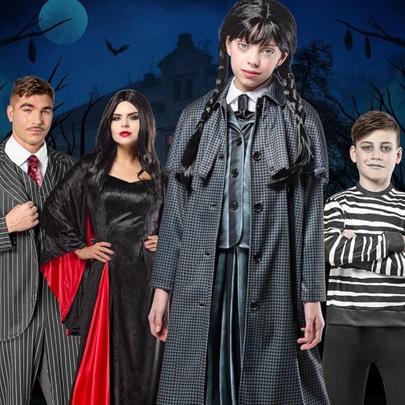 Wednesday Addams Costume Coat for Kids, Girl's Large - Picture 1 of 9